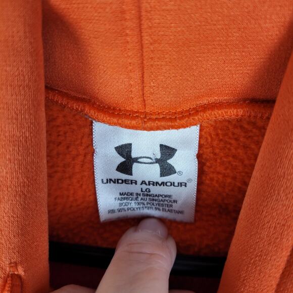 Under Armour hoodie orange and blue size Large Comfycore Athletic Dopamine - Picture 3 of 6